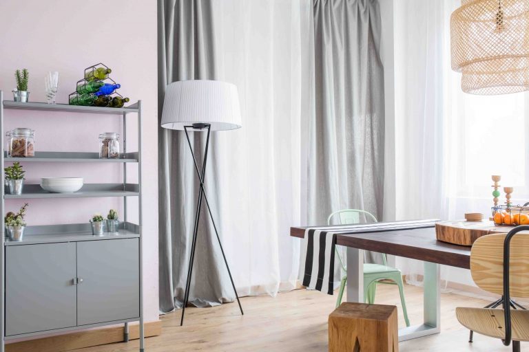 Room with block out curtains