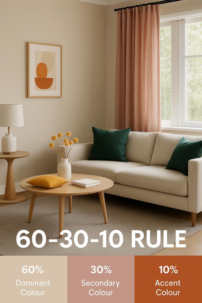 Curtain Styling Secrets: Using the 60-30-10 Rule for Effortless Interior Harmony 4 60-30-10 rule